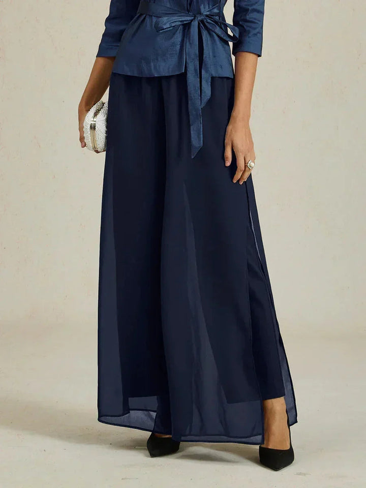 Ivorelle | Chiffon Split Leg Pantaloni