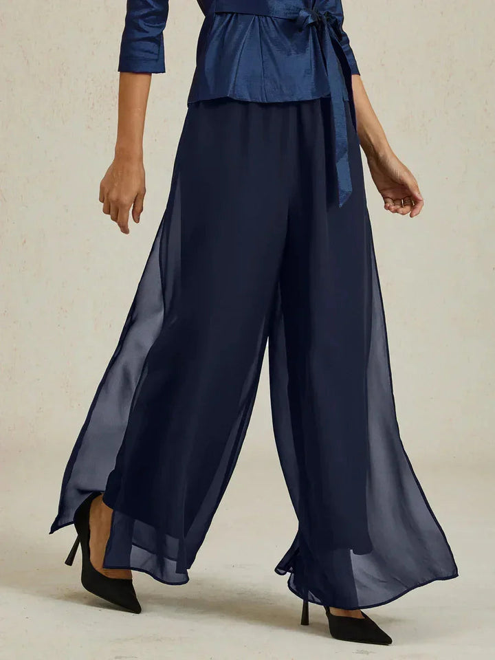 Ivorelle | Chiffon Split Leg Pantaloni