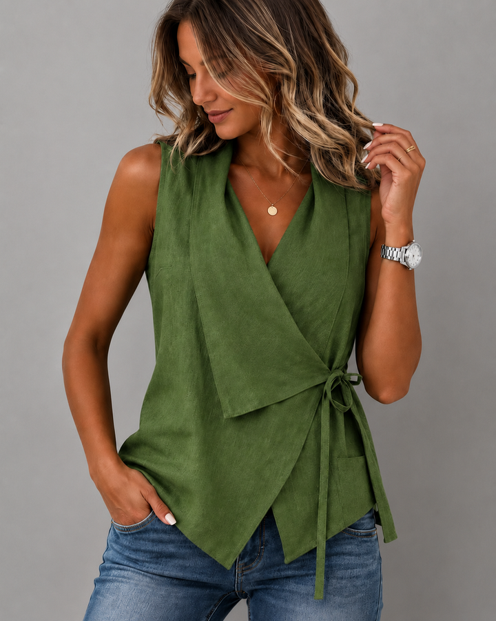Cove | Senza Maniche Wrap Tie Camicetta