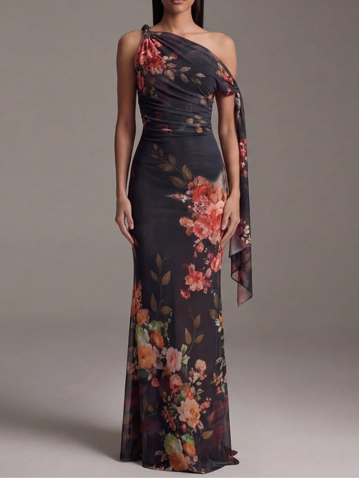 Shouldene | Nero Monospalla Maxi Abito