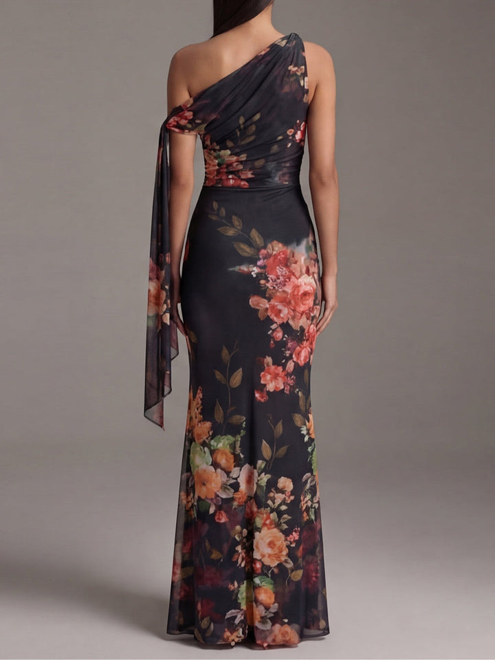 Shouldene | Nero Monospalla Maxi Abito