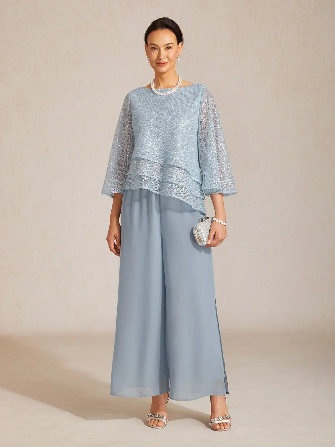 Olivenna | Chiffon Split Leg Pantaloni