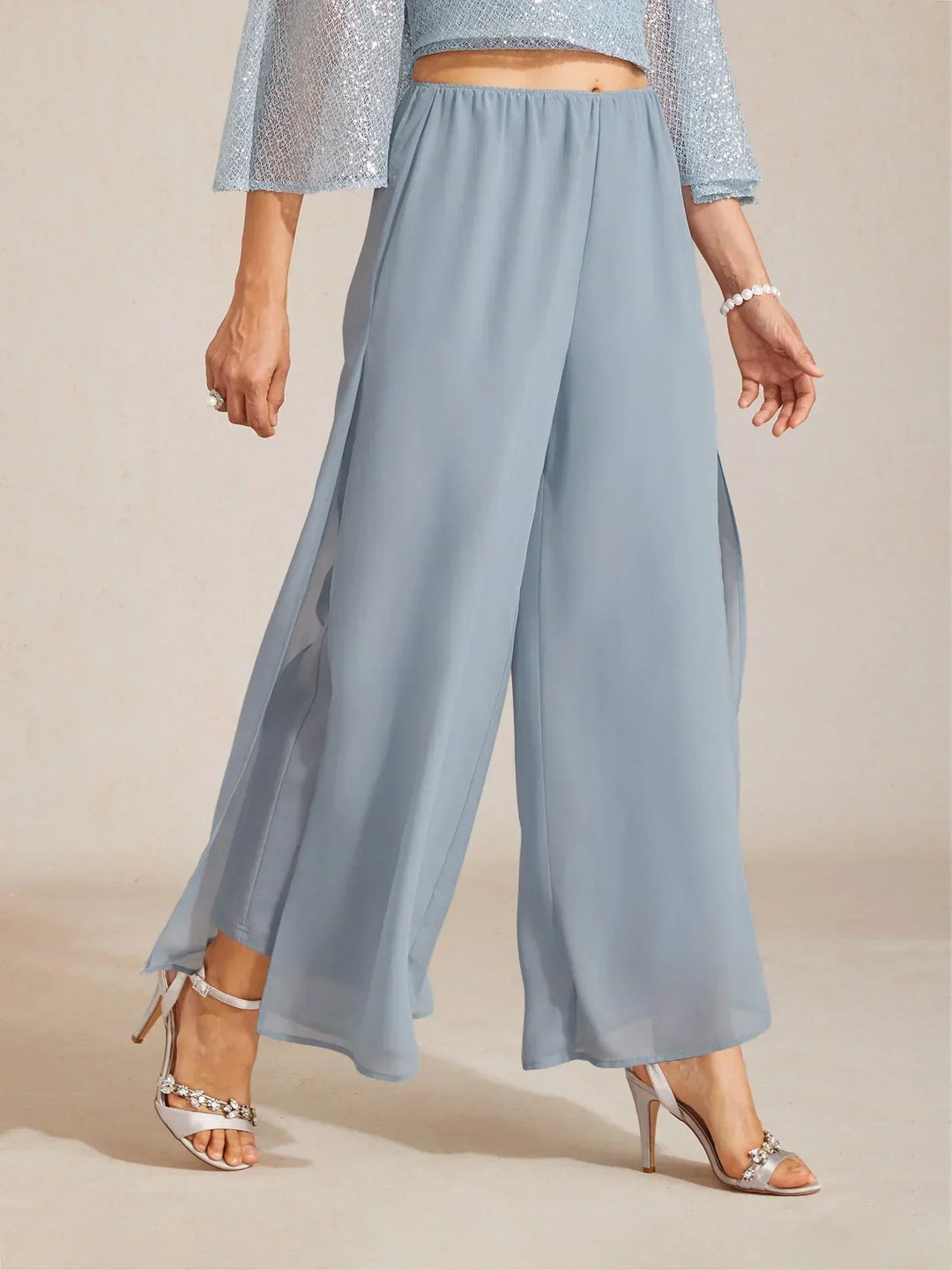 Grisandra | Chiffon Split Leg Pantaloni