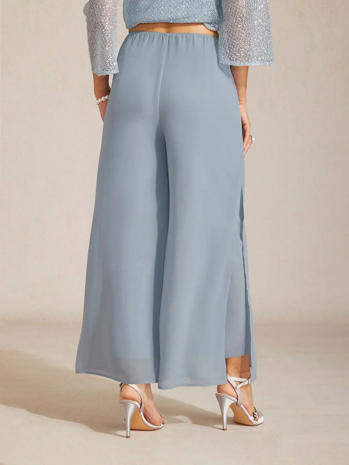 Olivenna | Chiffon Split Leg Pantaloni