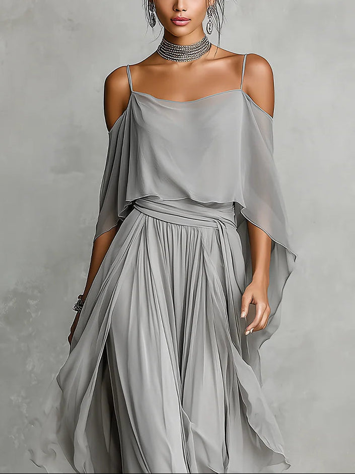 Greycienne | Grigio Chiffon Camisole Completo
