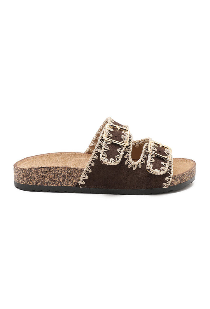 Sunniva | Marrone Wedge Sandalo