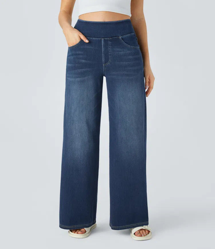 Tully | Elegante Gamba Larga Palazzo Pantaloni for Women