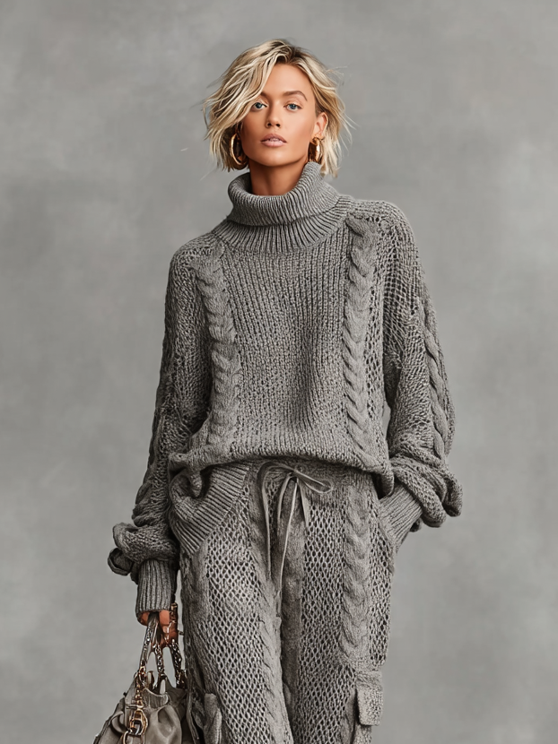 Priya | Completo in Maglia a Trecce