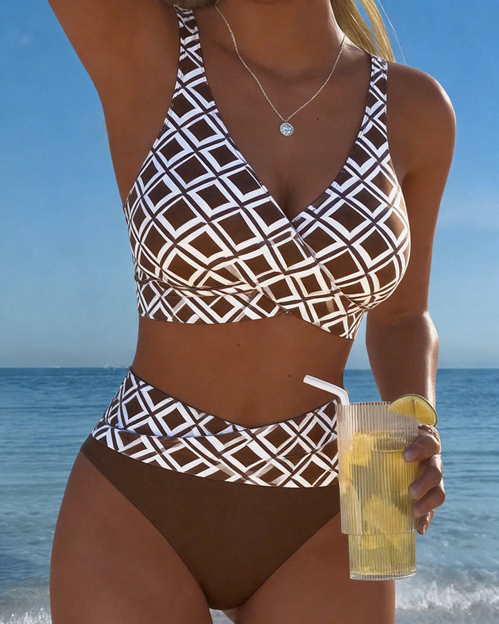 Naia | Diamond-Pattern Due Pezzi Bikini