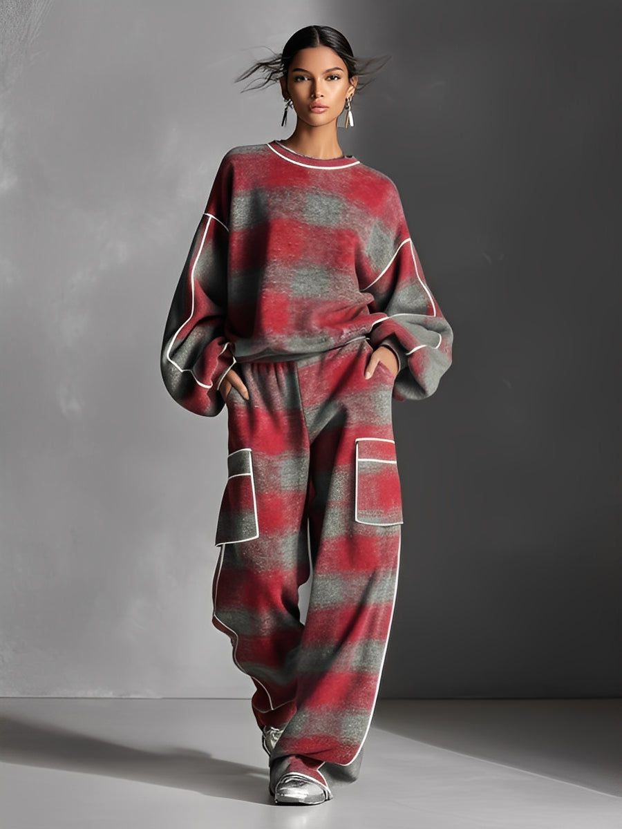 Nora | Tailleur Pantalone a Quadri Scozzesi