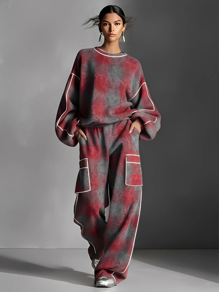 Nora | Tailleur Pantalone a Quadri Scozzesi