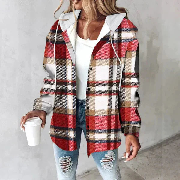 Carys | Caldo Cosy Hooded Check Giacca