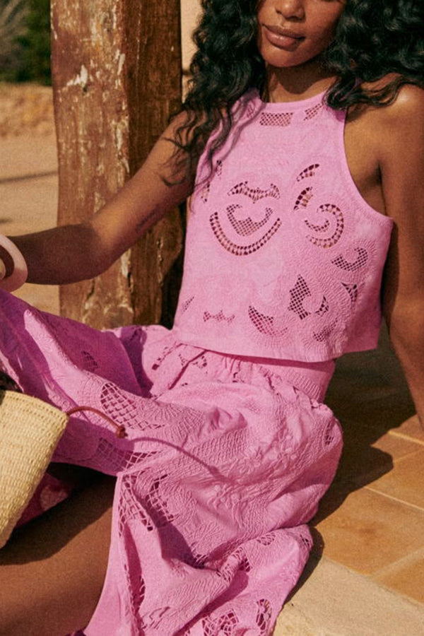 Moise | Rosa Pizzo Due Pezzi Completo