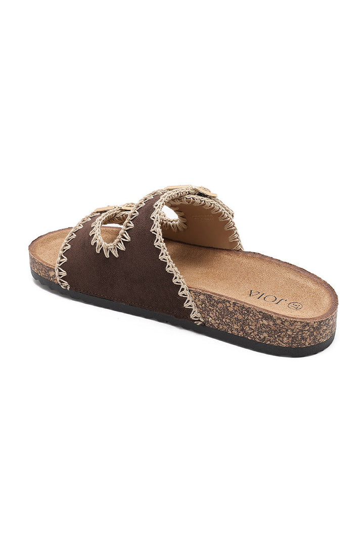 Sunniva | Marrone Wedge Sandalo