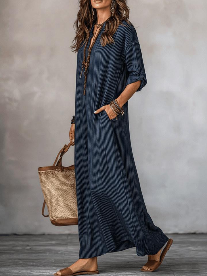 Opal | Indigo Comodo-Fit Maxi Abito