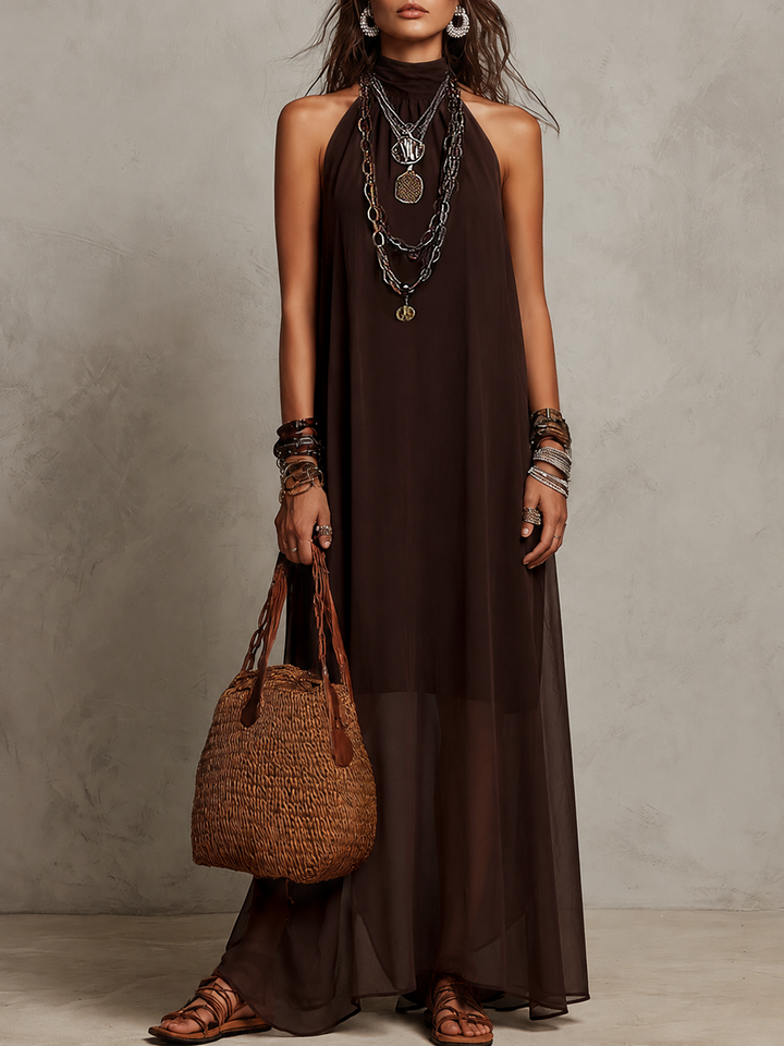 Hollis | Halter Neck Maxi Abito