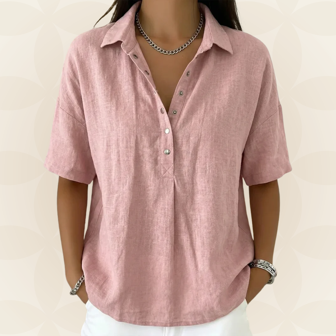 Philippa | The Collared Button Camicetta