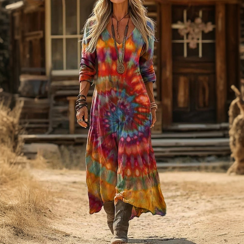 Delara | Manica Lunga Casual Boho Abito