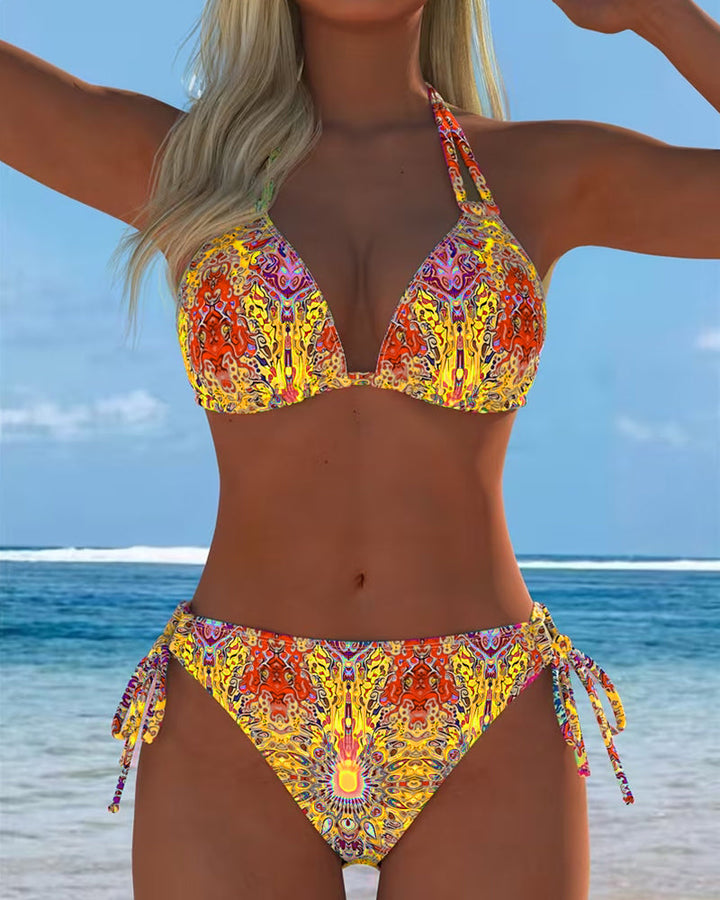Mel | Colourful Halter-Stampa Bikini