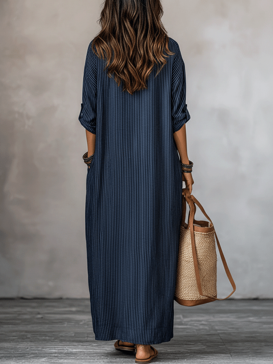 Opal | Indigo Comodo-Fit Maxi Abito