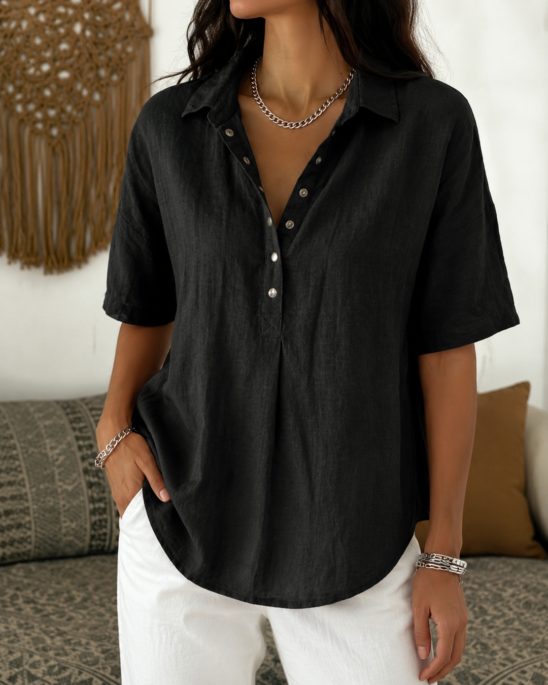Cerise | Airy Lino Camp Camicia