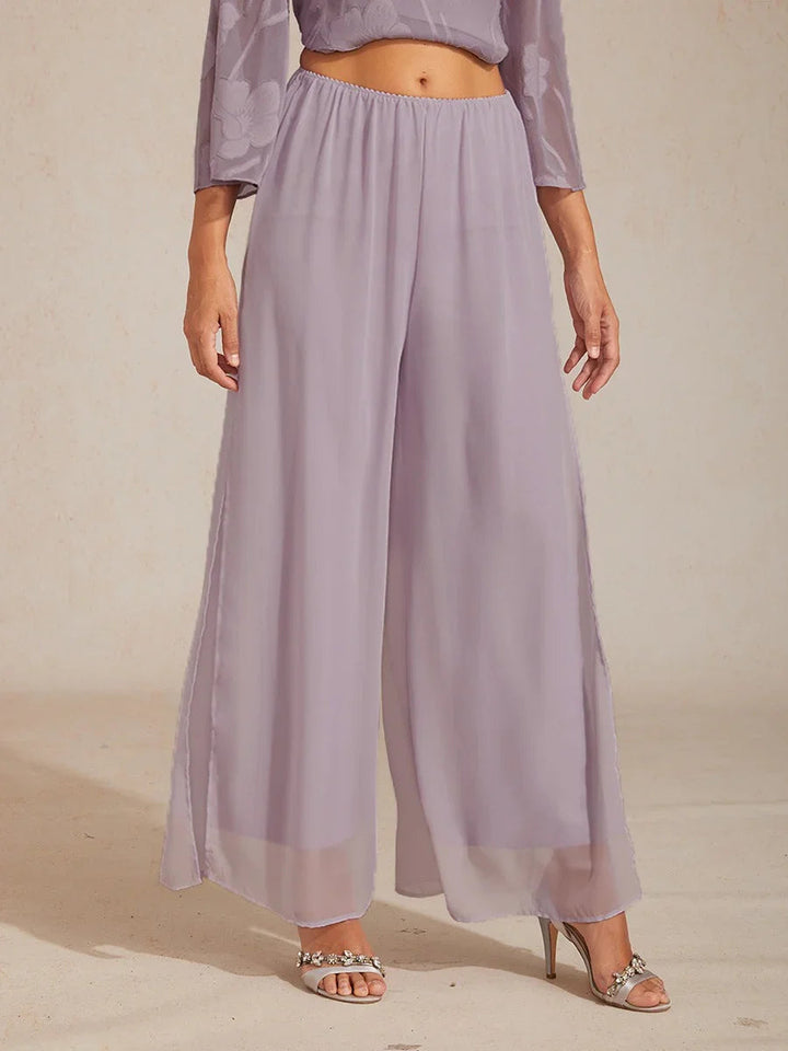 Olivenna | Chiffon Split Leg Pantaloni