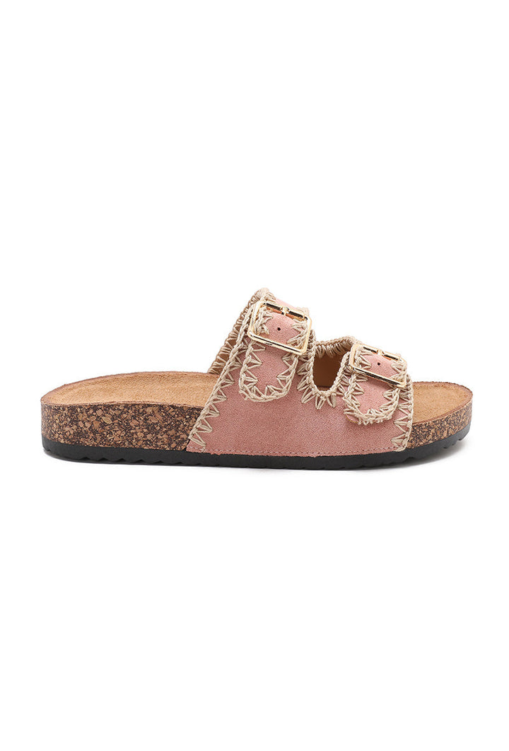 Xanthe | Rosa Wedge Sandalo