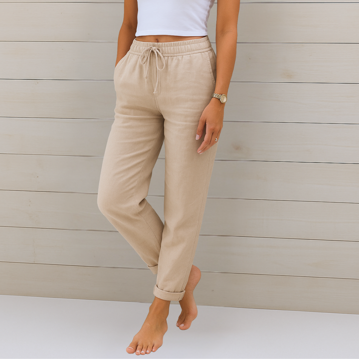 Annie | Featherlight Breathable Pantaloni with Elastic Waist