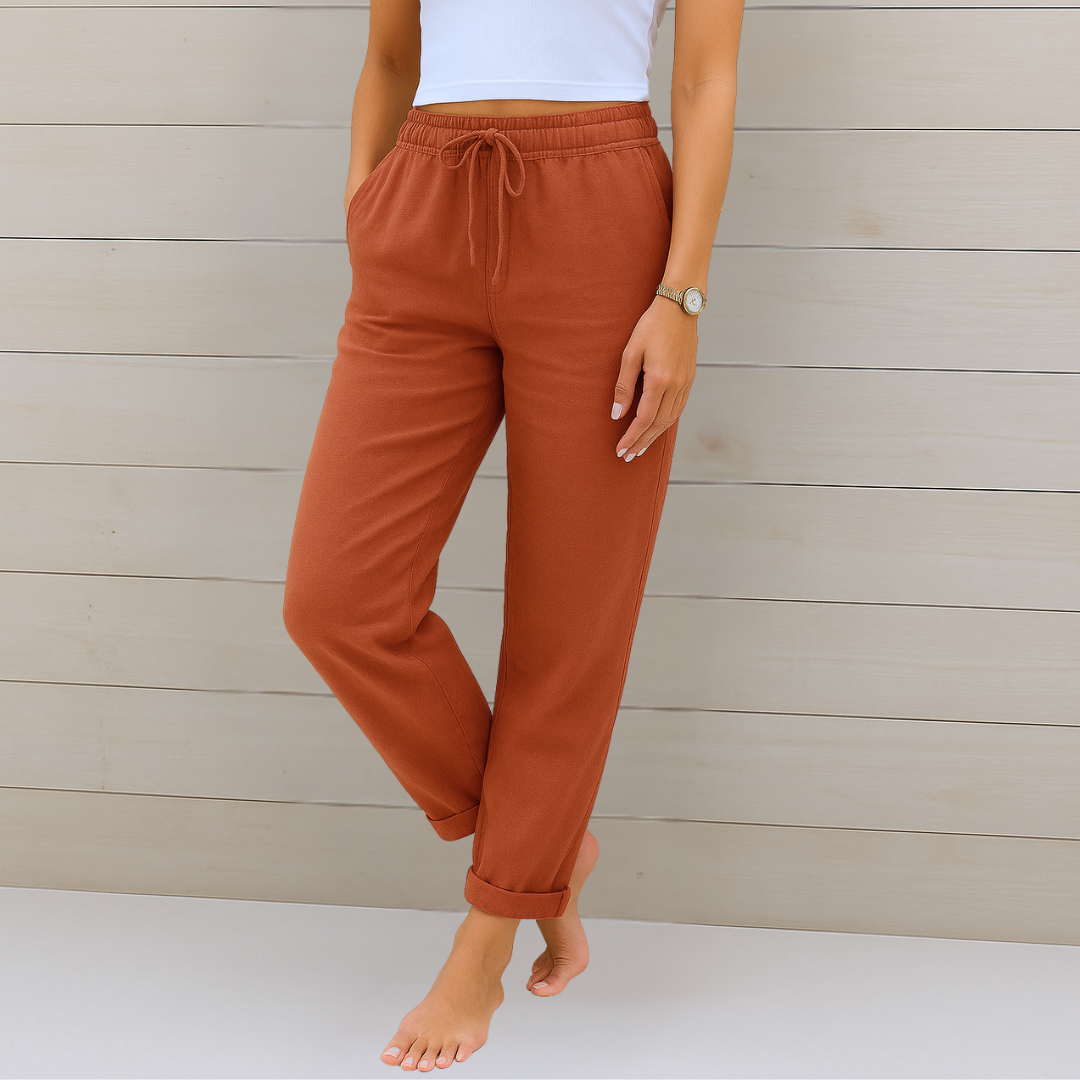 Annie | Featherlight Breathable Pantaloni with Elastic Waist