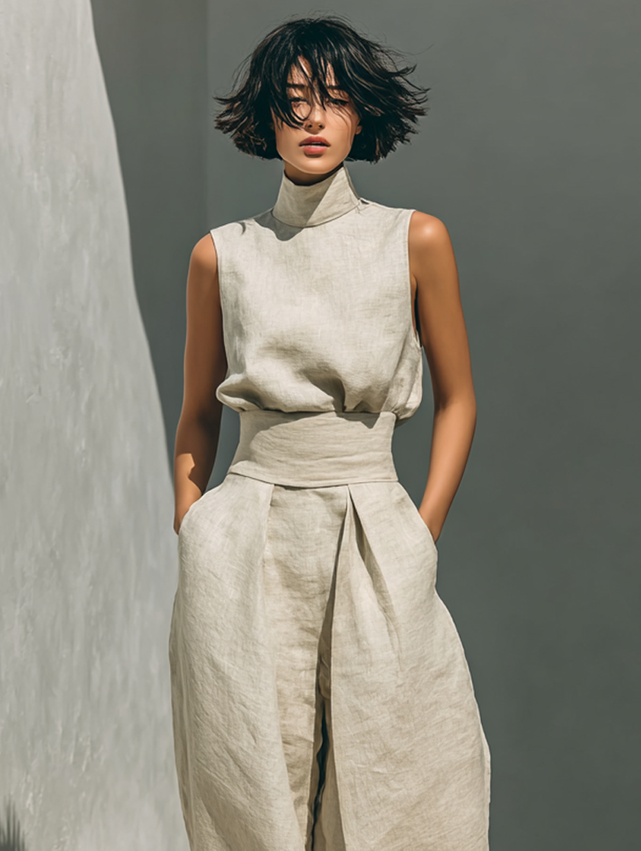 Chloe | Lino Camicetta Completo