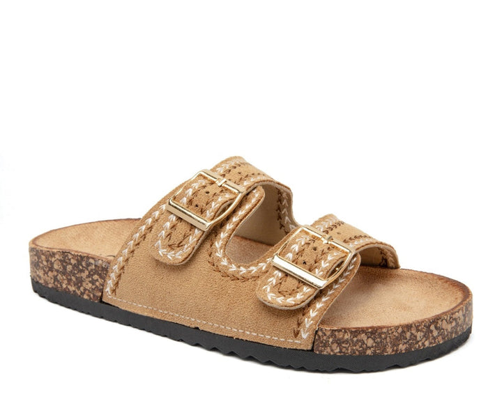 Verity | Beige Wedge Sandalo
