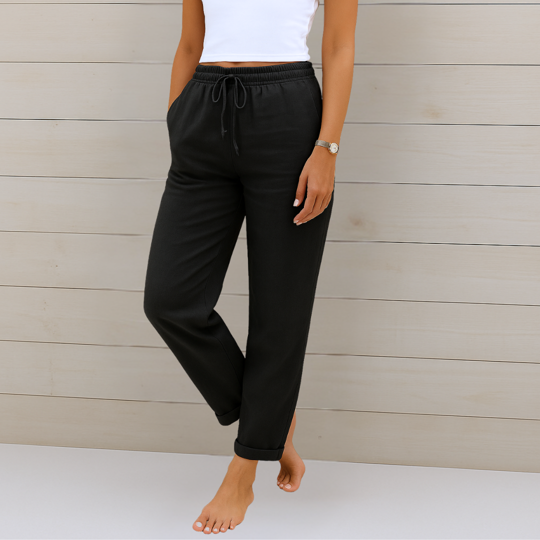 Annie | Featherlight Breathable Pantaloni with Elastic Waist