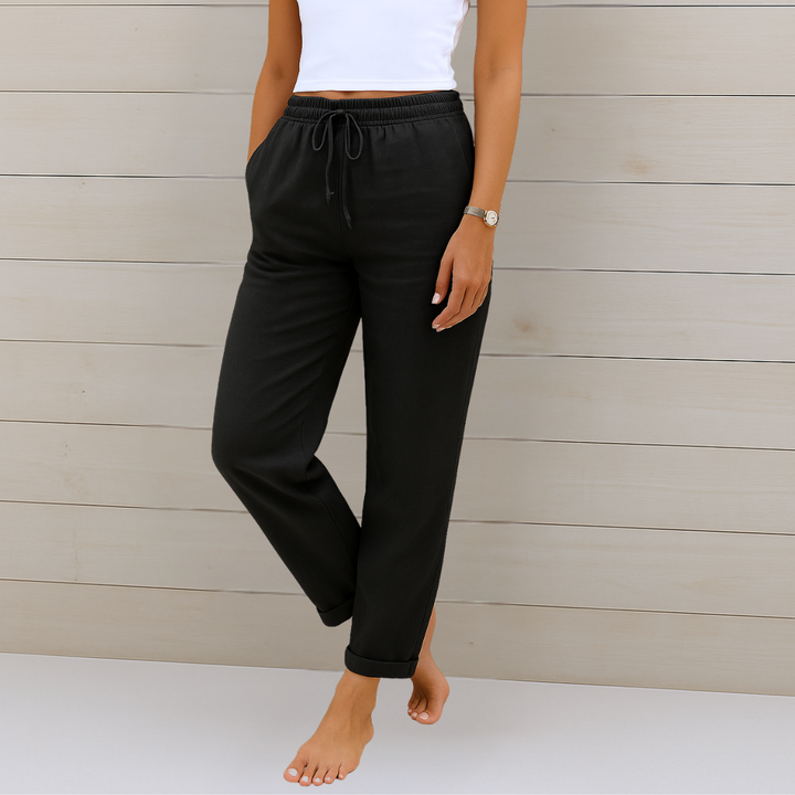Annie | Featherlight Breathable Pantaloni with Elastic Waist
