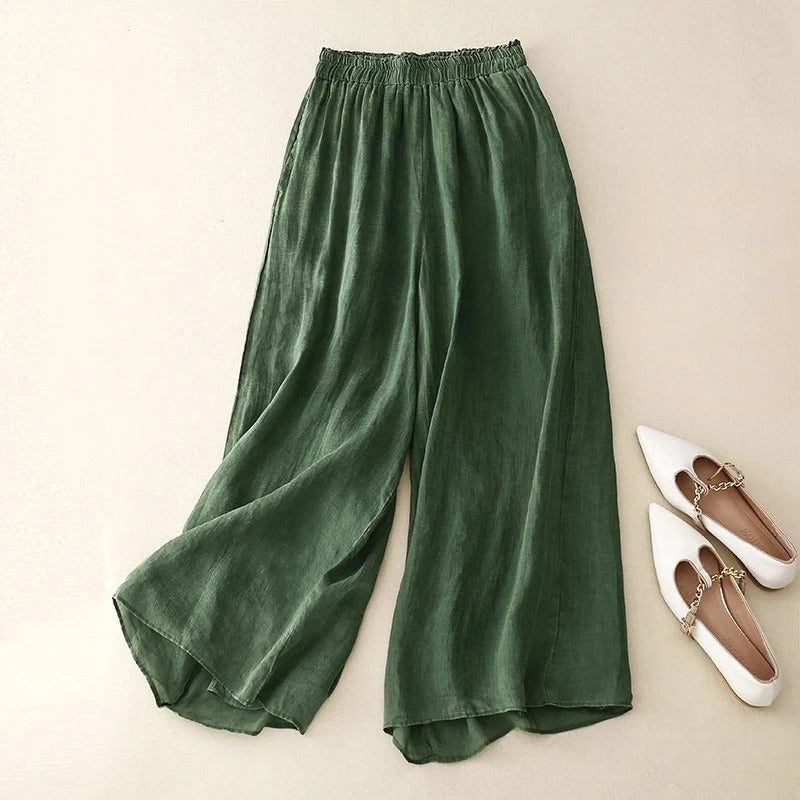 Oona | Rilassato Gamba Larga Culottes with Waistband