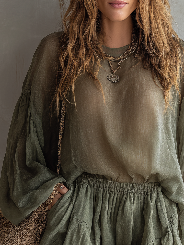 Mia | Completo Corto Boho a Palloncino