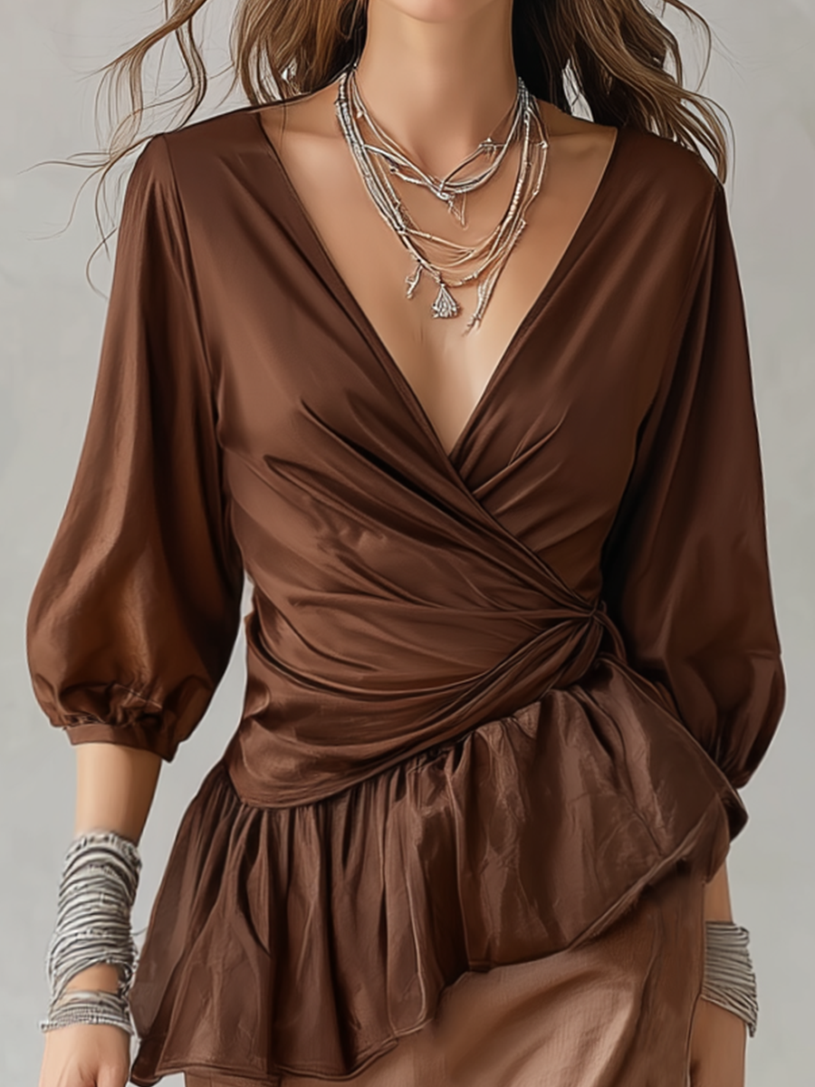 Yasmin | Wrap Waist Maxi Gonna Completo
