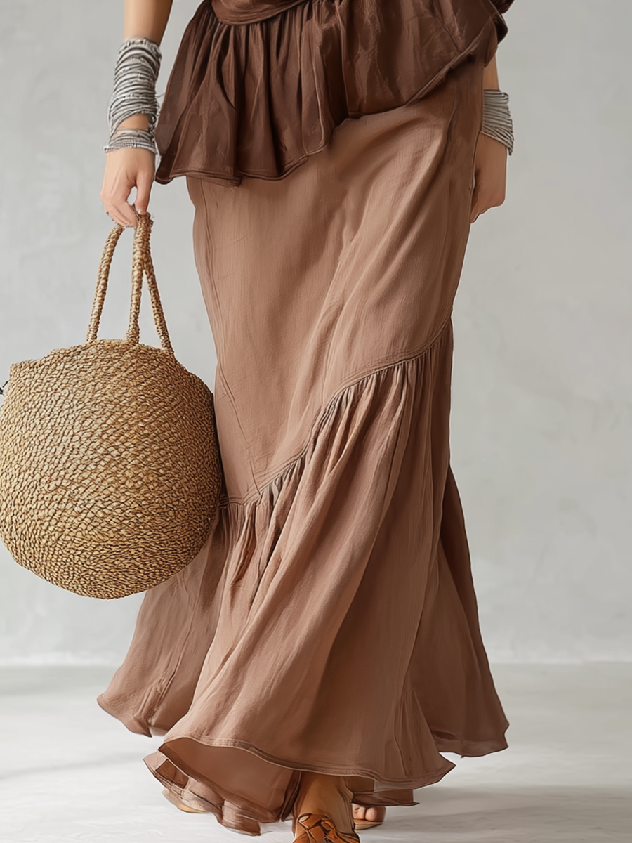 Yasmin | Wrap Waist Maxi Gonna Completo