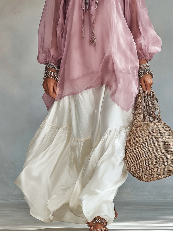 Zoe | Chiffon Top And Raso Gonna
