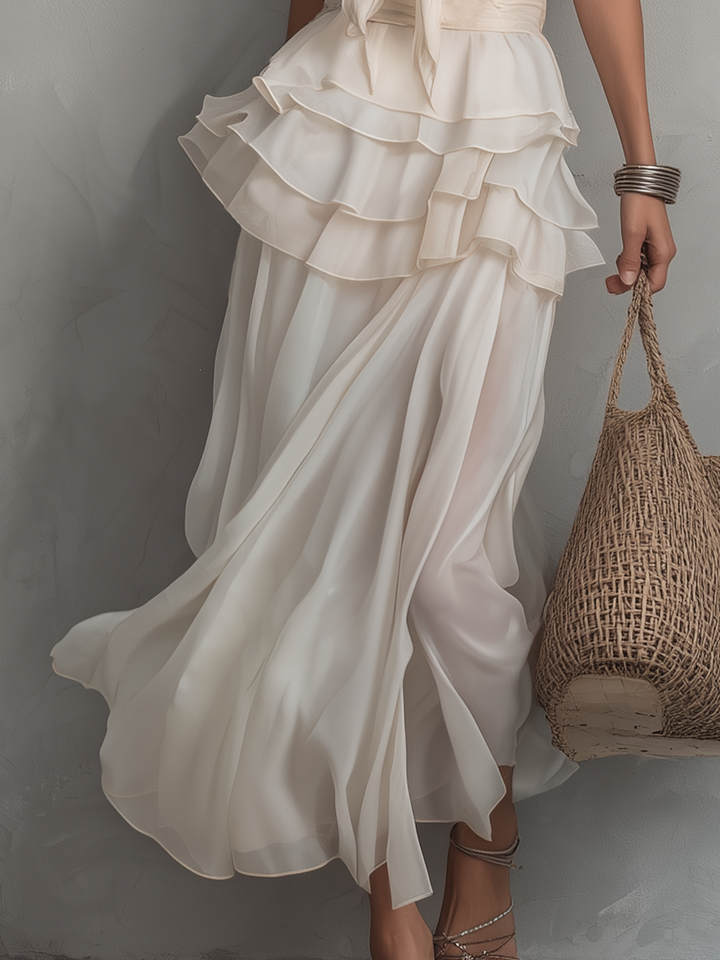 Adele | Layered Chiffon Gonna Completo