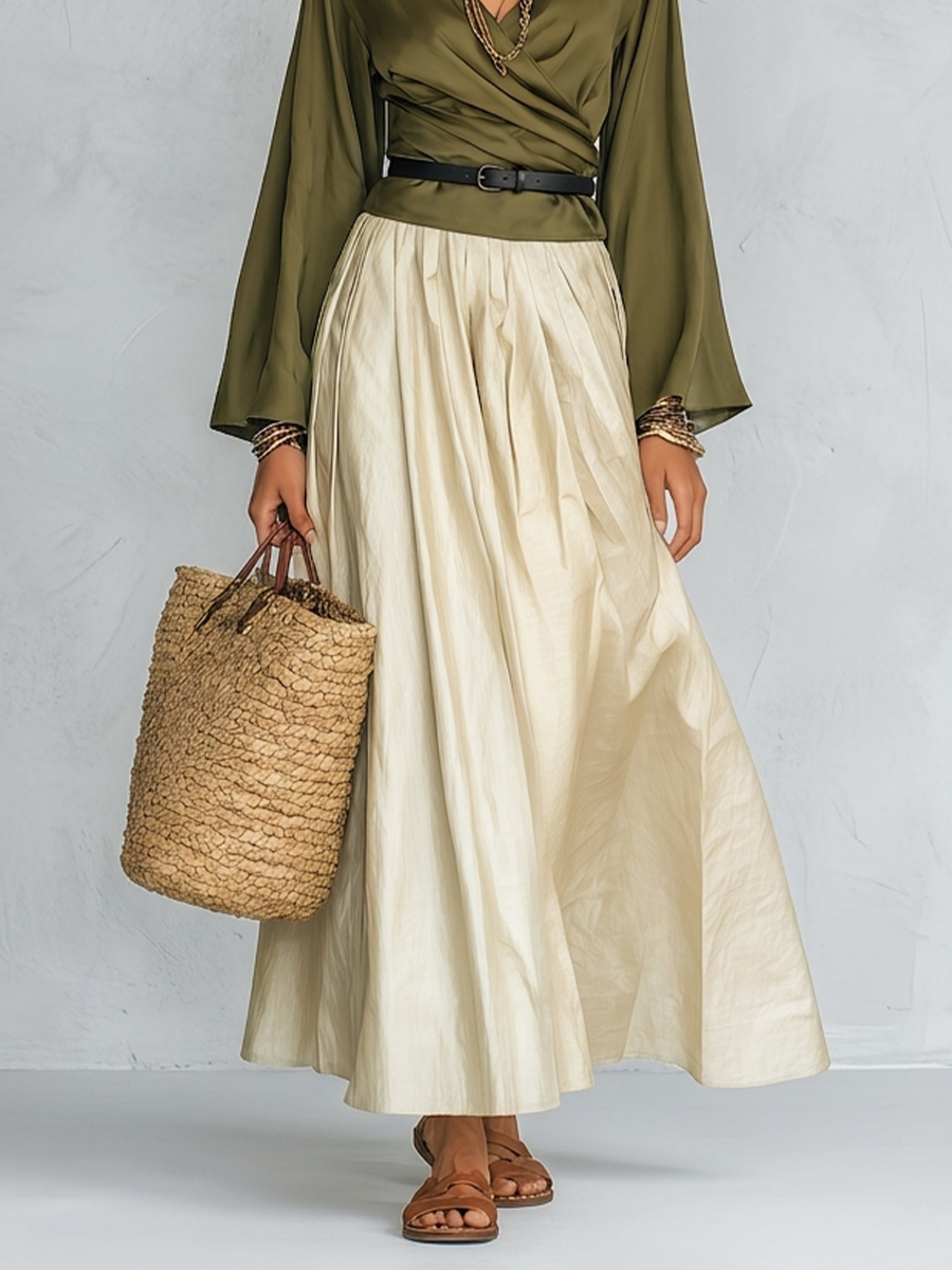 Faye | Oliva Wrap Bohémien Maxi Completo