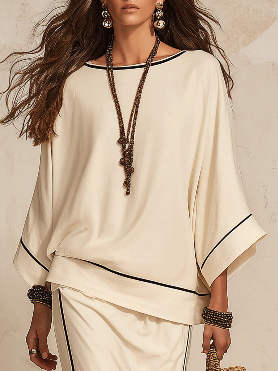 Margaret | Lino Comodo Side-Slit Beige Maxi Gonna