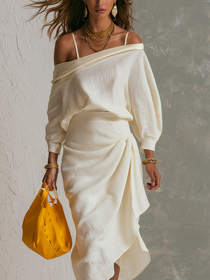 Abigail | Cotone Lino Spalle Scoperte Top And