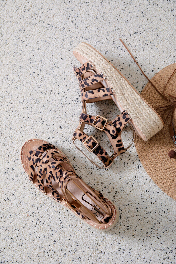 Rosamund | Leopard Wedge Sandalo