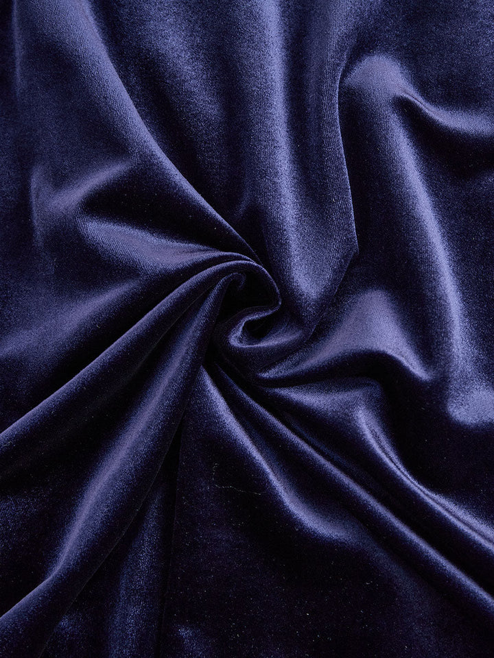Elissa | Blu Navy Blu Manica Lunga Midi Abito