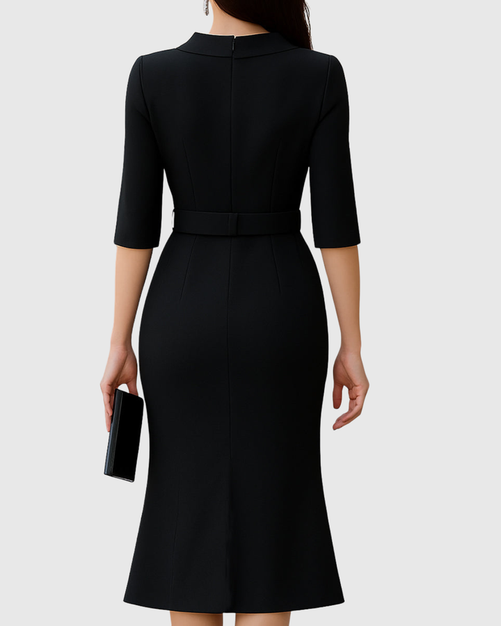 Bronwyn | Classico Nero Midi Abito