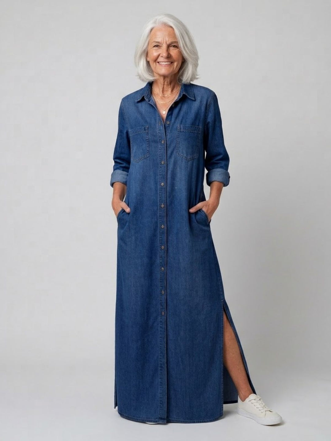 Denim Maxi Abito