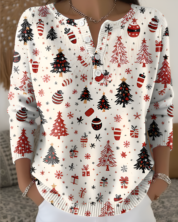 Joss | Festive Christmas Stampa Top