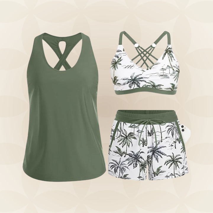 Rosalie | Cord-Tie Breathable Swim Completo