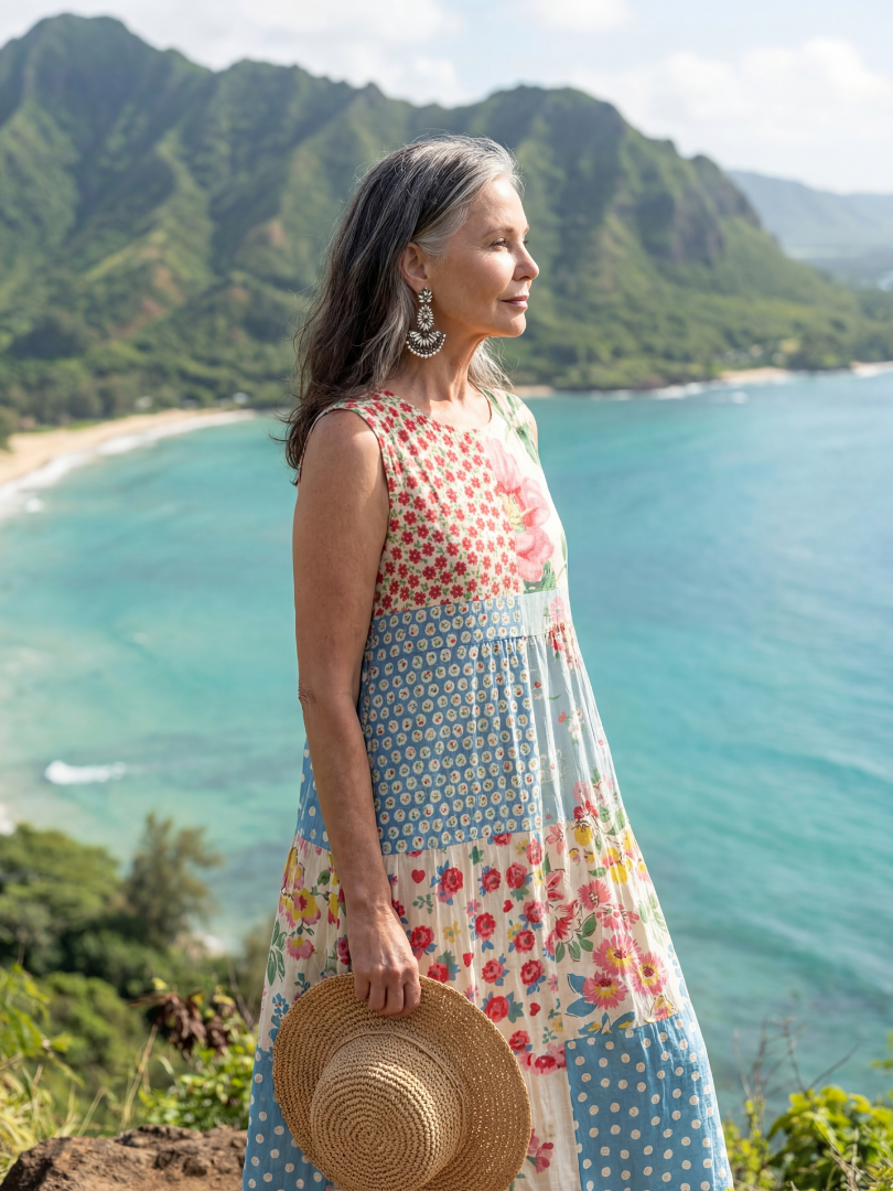 Kira | Coastal Floreale Midi Abito