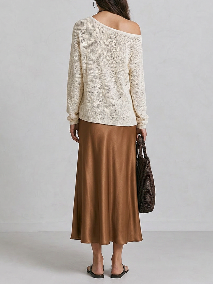 Winifred | Slouchy Monospalla Manica Lunga Maglia Pullover